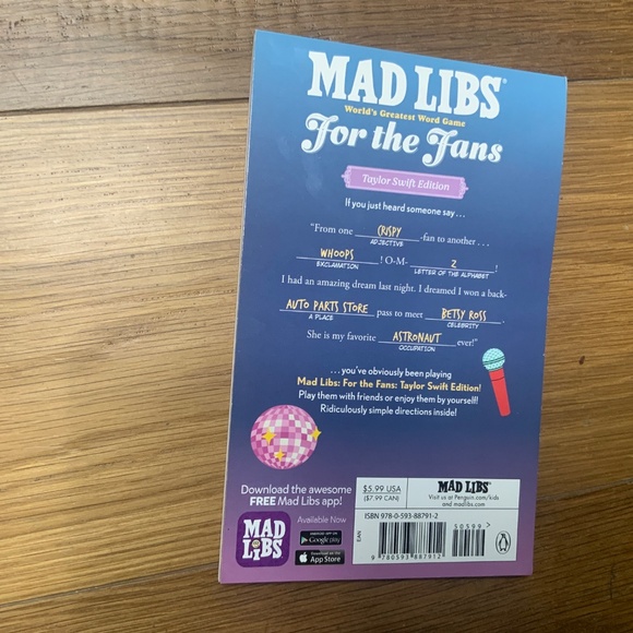 New Mad Libs Taylor Swift Edition - Picture 2 of 4